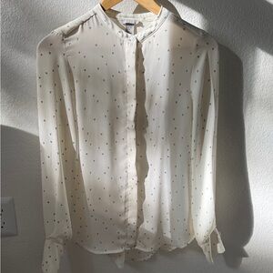 H&M Heart Print Long-sleeved Blouse